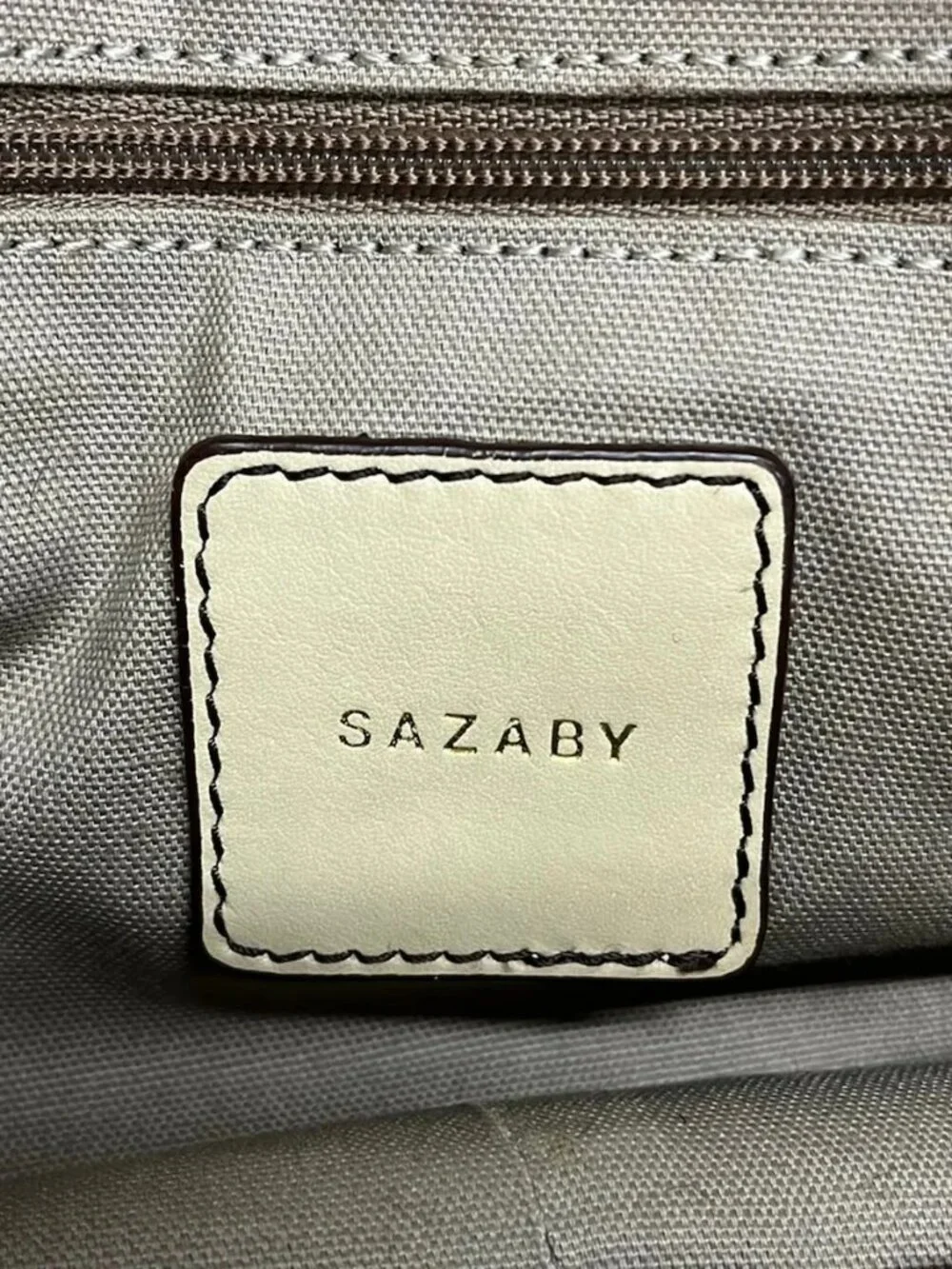 SAZABY Dark Brown Cream Fur Leather Shoulder Bag